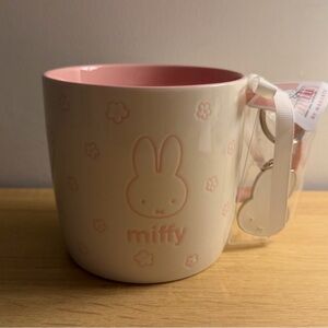 Miffy Spring Sakura Collection Mug with Miffy Face Keychain 🌸🐰